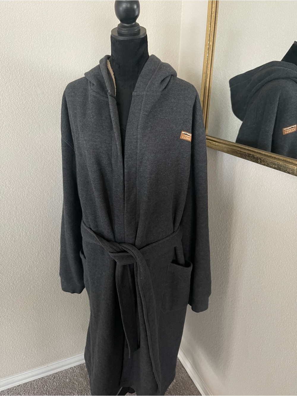 L.L. Bean grey robe